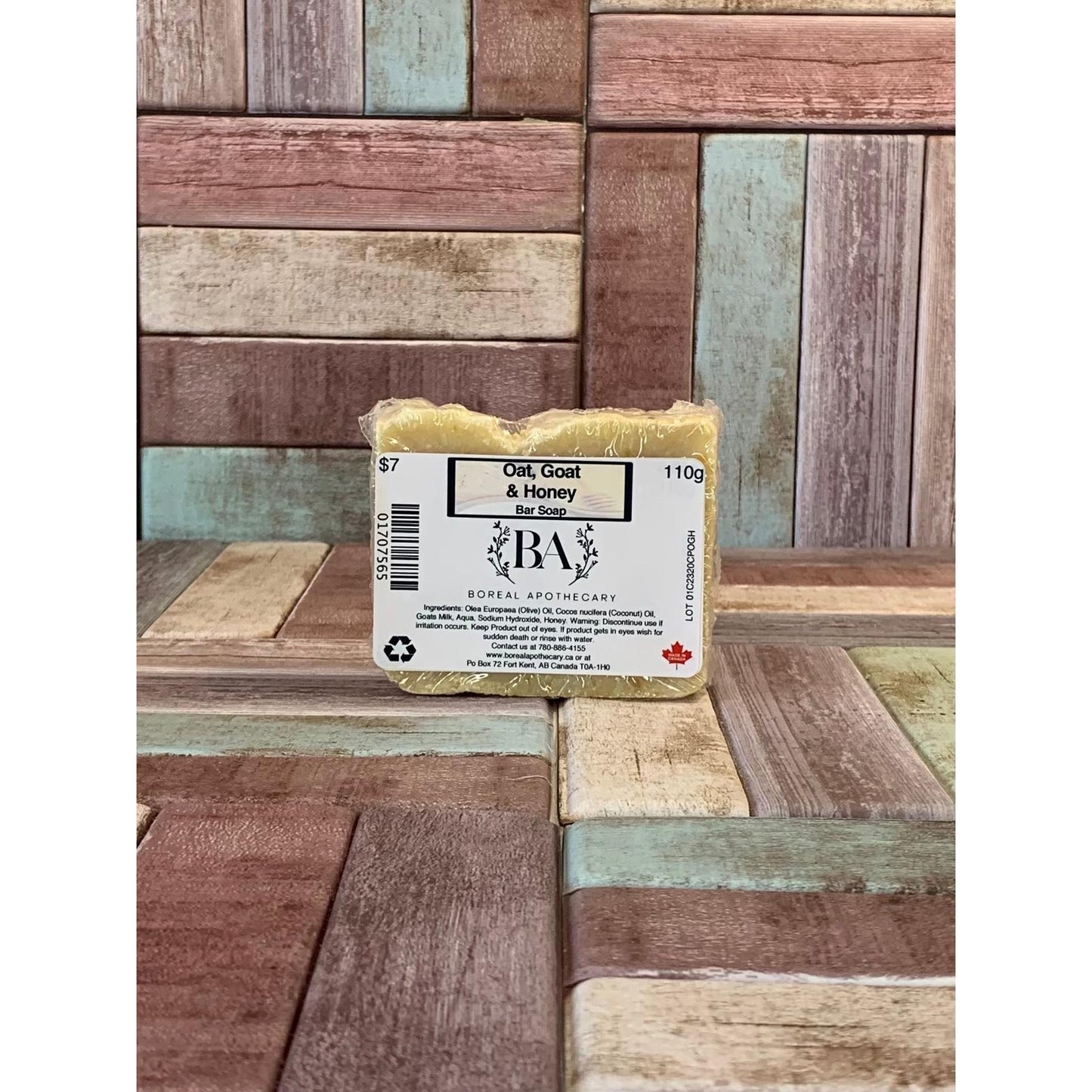 Savon en barre à l'avoine, à la chèvre et au miel