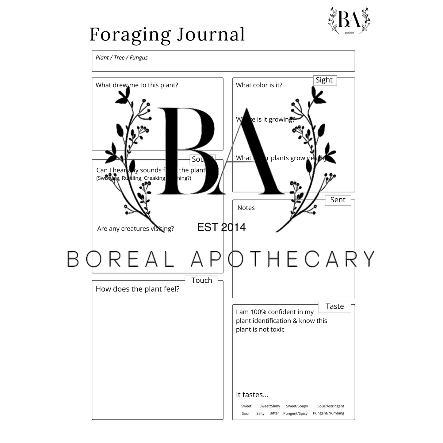 Plant Wisdom & Herbal Practice Journal