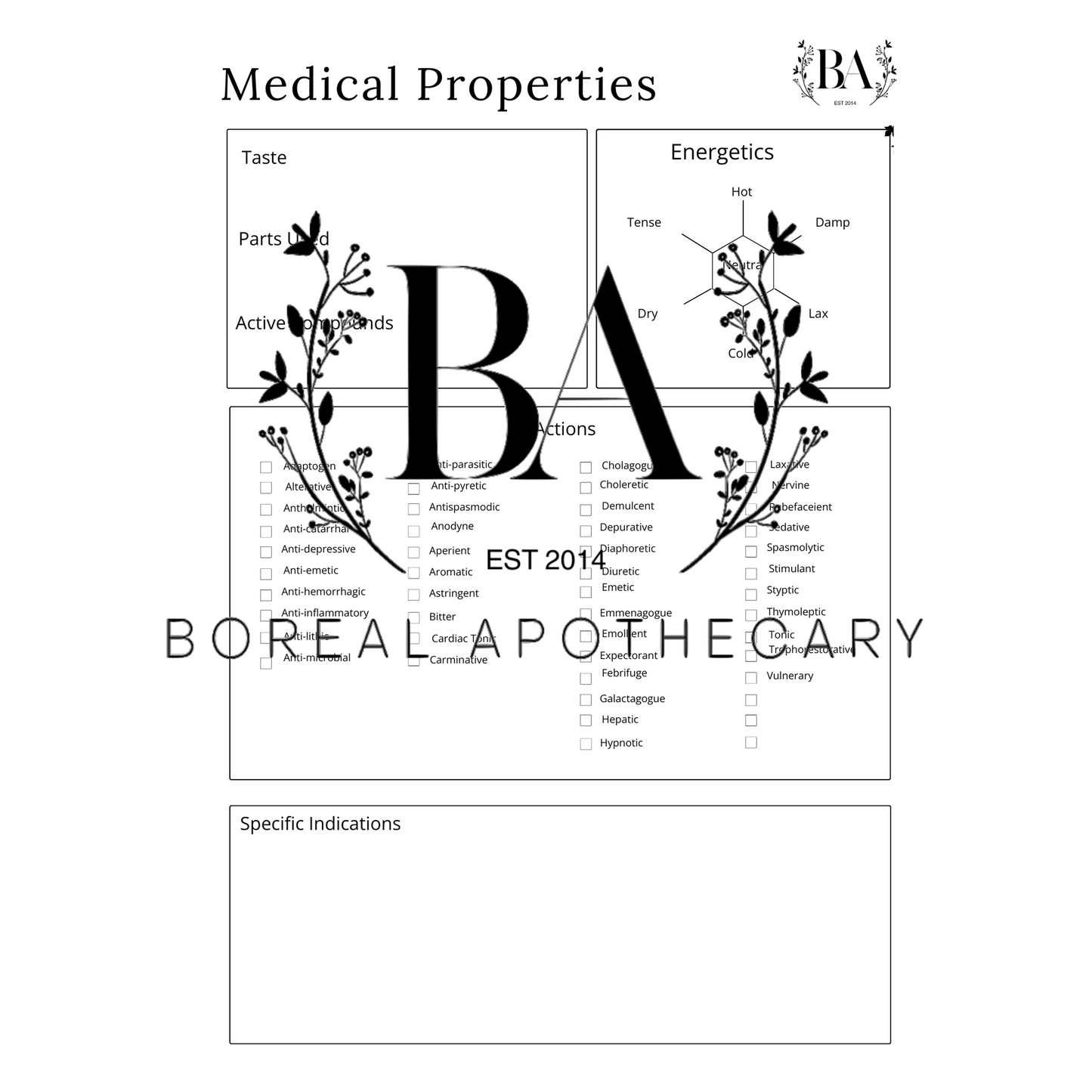 Plant Wisdom & Herbal Practice Journal