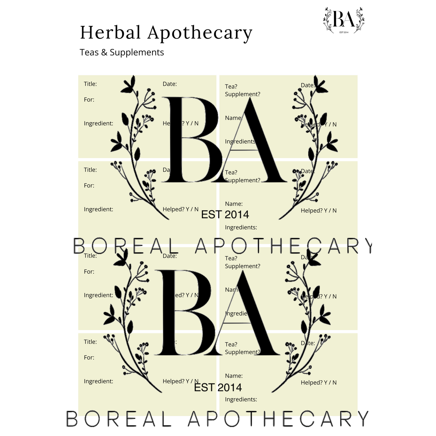 Plant Wisdom & Herbal Practice Journal