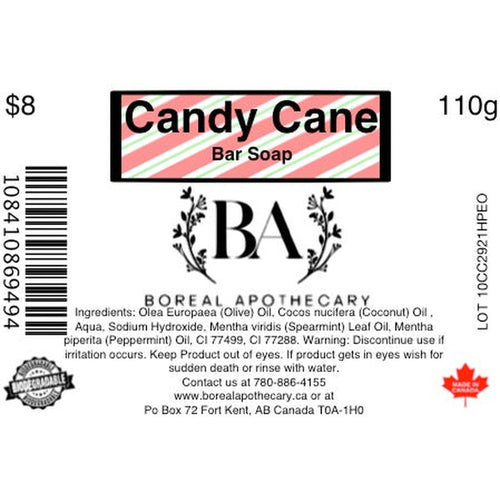 Candy Cane Bar Soap